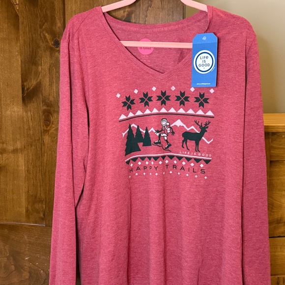 Happy Trails Life Is Good Long Sleeve Shirt - NWT - Picture 1 of 3